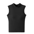 thumbnail image 2 of Weiqiqre Spring+Tops+for+Women Sleeveless Mock Turtle Neck Tops Double Lined Tank Tops 2025 Basic Tight Shirts, 2 of 3