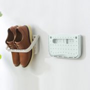 Suncoda Wall-Mounted Shoe Rack, Punch- Bathroom Plastic Wall-Mounted-Proof Storage Shoe Rack