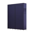 thumbnail image 1 of Blue Dustproof Closet Wardrobe Multifunctional Fabric Storage Cabinet Assembly Organizer For Home Bedroom Portable Space Saving Storage Solution Easy Setup W-865 Blue, 1 of 6