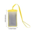 thumbnail image 3 of Fridja Waterproof Phone Pouch, Clear Screen Floatable Waterproof Phone Pouch, Universal Waterproof Cell Phone Case, Underwater Photography for Swimming, Rafting, Diving, 8.07×4.13in, Yellow, 3 of 6