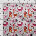 thumbnail image 3 of oneOone Cotton Cambric Light Red Fabric Cute Animal Fabric For Sewing Printed Craft Fabric By The Yard 56 Inch Wide, 3 of 4
