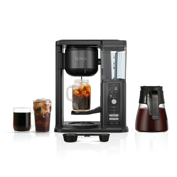 Ninja Hot & Iced Coffee Maker, Single Serve to 10-Cup Carafe, Drip, Rapid Cold Brew, CM360, Black – OPEN BOX – Tested & Guaranteed