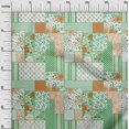 thumbnail image 3 of oneOone Velvet Green Fabric Floral Sewing Material Print Fabric By The Yard 58 Inch Wide, 3 of 5