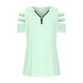 thumbnail image 4 of QIPOPIQ Women's Cold Shoulder Tops Short Sleeve V Neck T Shirts Basic Summer Tees Clearance, 4 of 6