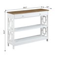 thumbnail image 4 of Pemberly Row Table Console Contemporaine à un Tiroir, Fini Bois Blanc, 4 of 7