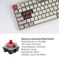 thumbnail image 4 of Keychron C1 Clavier Mécanique Filaire pour Mac, Keychron Interrupteur Mécanique Rouge/câble USB Type-C/clés ABS Double-Temps Clavier d'Ordinateur Sans Touches 87 Touches pour PC Windows, 4 of 4