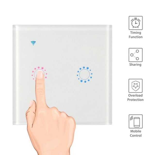 1/2/3 Gang WiFi Smart Touch Light Switch US For Amazon Alexa Google IFTTT