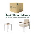 thumbnail image 4 of Zinus Dillon Set de Chat Extérieur en Aluminium et Bois en Blanc, 4 of 11
