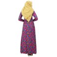 thumbnail image 4 of Bimba Womens Muslim Printed Jilbab Dress Designer Abaya With Pockets & Hijab, 4 of 7