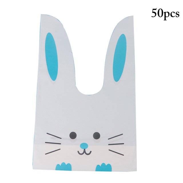 Coofit 50PCS Candy Bag Rabbit Ears Design Treat Bag Party Favor Bag for Cookies Candy