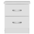 thumbnail image 2 of Better Home NTR-2D-Wht Cindy Table de Chevet à 2 Tiroirs en Faux Bois, Blanc - 20 x 17 x 16 Po, 2 of 6
