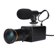 Riwcyla 4K HD Computer USB Webcam 10X Optical Zoom Manual Focus Auto Exposure Compensation Comaptible with Window XP710 Linux Android & Play with Microphone for Video Conference Online Teaching