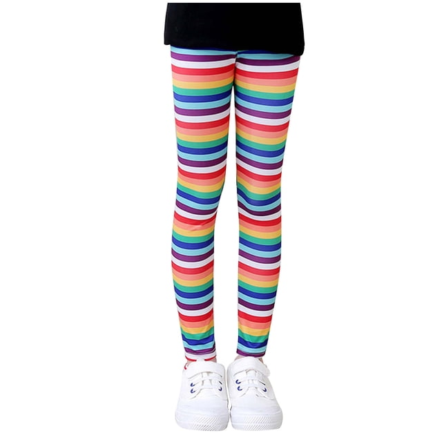 XZNGL Baby Girls Printed Milk Silk Pattern Leggings Comfortable Slim Cropped Trousers
