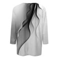 thumbnail image 5 of Besolor Hauts d'Été pour Femmes 2024 Mode Imprimé Col Rond T-Shirts Habillés Décontractés Blouse Manches 3/4 et Hauts, 5 of 5