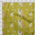 thumbnail image 4 of oneOone Cotton Poplin Lime Green Fabric Geometric Sewing Craft Projects Fabric Prints By Yard 56 Inch Wide, 4 of 4
