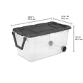 thumbnail image 2 of Sterilite 151L Clear Wheeled Latching Box, Gray - 2 Pk, 2 of 7