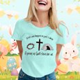 thumbnail image 2 of LUOGENLI T-shirts pour Femme pour Femmes T-Shirt Décontracté à Imprimé de Lettres Col Rond Manches Courtes T-Shirt Plusieurs Couleurs Tee T-shirts Femmes Blanc Fête de la Saint-Patrick Vert Menthe P, 2 of 5
