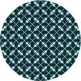 thumbnail image 1 of Ahgly Company Tapis Rond Lavable en Machine Intérieur Transitionnel Vert Sarcelle Profond, 6 Pieds Rond, 1 of 7