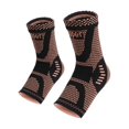 thumbnail image 1 of Chevilles Bretelles Sueur Absorbeur Antidérapant Sport Chaussette Élastique Respirant Compression Protection Unisexe Gym Blessures Récupération Soutien Noir Orange S, 1 of 9