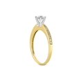 thumbnail image 2 of 14K Yellow Gold 3/4ct Round Diamond Vintage Engagement Pave Ring Set, 2 of 2