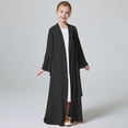 thumbnail image 3 of Liyamei Kids Muslim Chiffon Abaya For Girls Open Front Cardigan Dress Robe,5-6 Years, 3 of 3