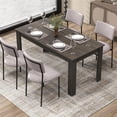 thumbnail image 2 of Gymax Dining Table for 4-6 People 63-inch Kitchen Table w/ L-shaped Legs, 2 of 10