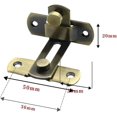 thumbnail image 2 of ORUYROP 90 Degree Locking Privacy Lock Sliding barn Door Latch Right Angle Door Clasp cam Lock (Bronze), 2 of 5