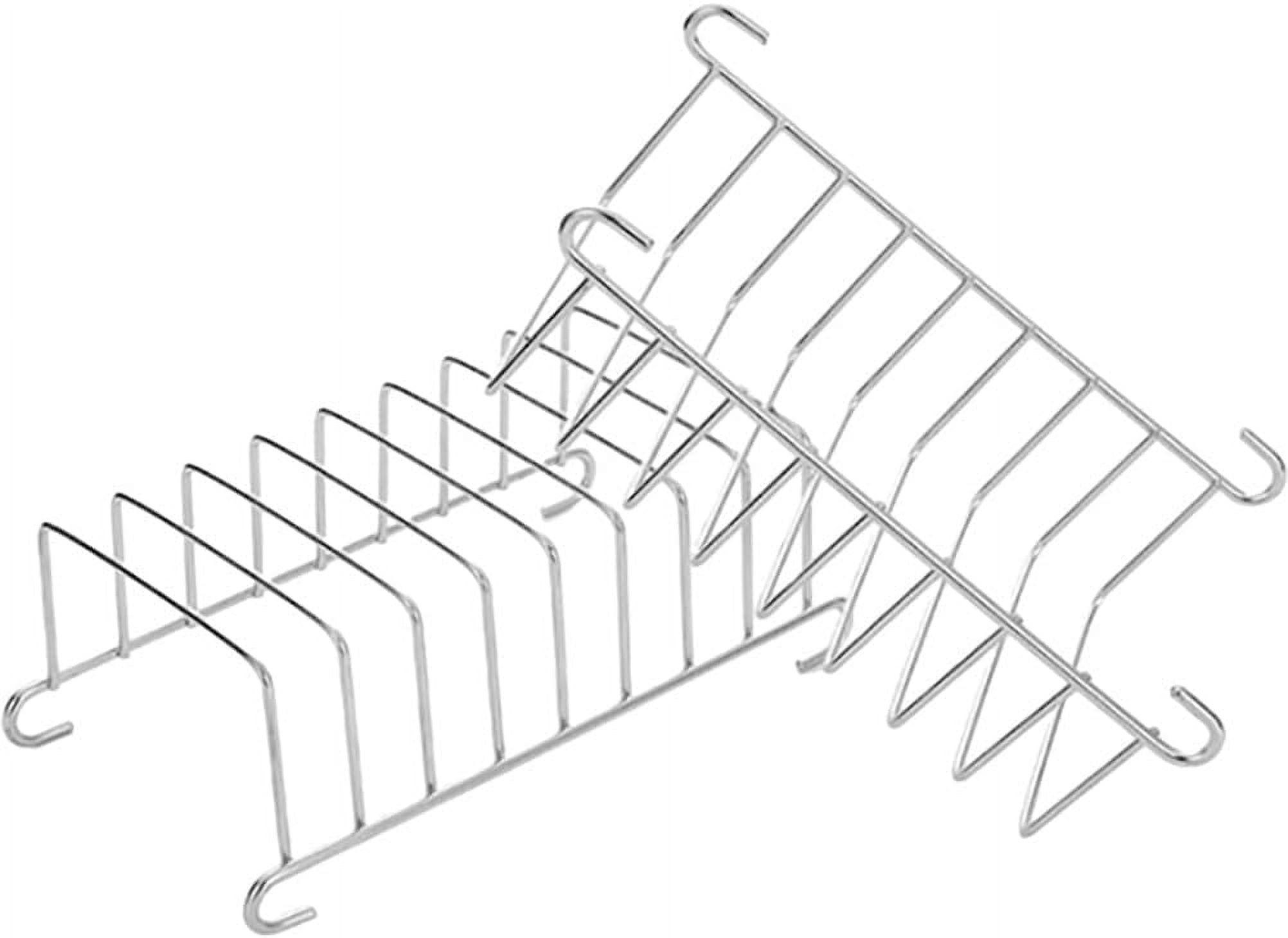 Stainless Steel Toast Rack - 2 Pieces Toast Racks for Toaster Toaster, 8 Slots Toast Holder Silver - Accessories for Toaster Toaster（15.5*8.5cm）