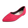 thumbnail image 1 of Xfvqtps Ballerines pour Femmes à Bout Pointu en Suède, Chaussures Décontractées à Enfiler avec Semelle Intérieure Coussinée, Ballerines de Travail Confortables pour Femmes, Légères et Respirantes, Rose Vif, 1 of 6