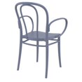 thumbnail image 3 of Compamia Victor XL Resin Outdoor Arm Chair Dark Gray, 3 of 7