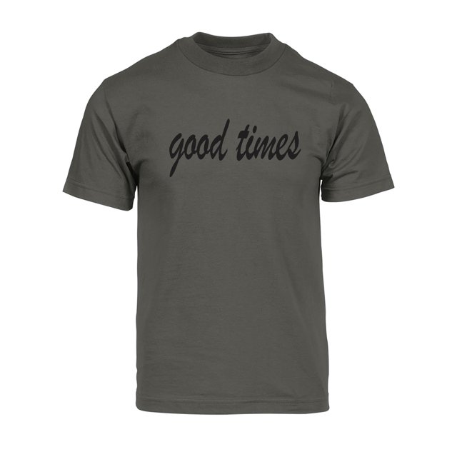 Gravity Threads T-Shirt à Manches Courtes Good Times pour Hommes - Olive - Très Grand
