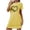 Yellow, variant on Birdeem Nightgowns for Women Womens Oversized Short Nightgown Fashion Chest Print Short Sleeve Nightdress