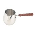 thumbnail image 4 of jifeng Metal Turkish Coffee Pot Wood Long Handle Multifunctional Butter Melting Pot 600ml, 4 of 9