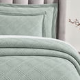 thumbnail image 2 of Swift Home Waffle Square Prewashed Duvet Cover Set, 2 of 5