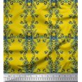 thumbnail image 1 of Soimoi Rayon Fabric Floral & Ogee Damask Print Sewing Fabric Yard 56 Inch Wide, 1 of 1