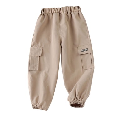 Pantalon Décontracté Garçon Pantalon Cargo Printemps Été Mode Poignets Élastiques Pantalon