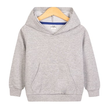 Milgrthf Toddler Baby Boys Girls Hoodies Long Sleeve Active Sweatshirts Casual Sports Kangaroo Pocket Pullover Top Fall Winter Clothes Gray 9-10Years