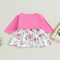 thumbnail image 3 of Tenue 2 Pcs pour Bébé Fille, Sans Manches, Col Ras du Cou, Robe Débardeur à Imprimé de Fleurs avec Nœud et Veste, Tenue d'Automne, 3 of 7