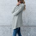 thumbnail image 3 of Women Stripes Poncho Fall Tassels Slash Gradient Shawl Hem Fringe Loose Sweater, 3 of 8