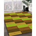 thumbnail image 3 of Ahgly Tapis Rectangulaire Lavable en Machine Intérieur Transitionnel Brun Selle, 7 Pieds x 9 Pieds, 3 of 7