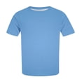 thumbnail image 4 of Birdeem Mode Femme Blouse Décontractée Unie Col Rond Manches Courtes T-Shirt Été Grande Taille Hauts, 4 of 5