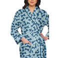 thumbnail image 4 of Moomaya Printed Robe For Girls Cotton Bathrobes For Women Wrap Dressing Gown, 4 of 6
