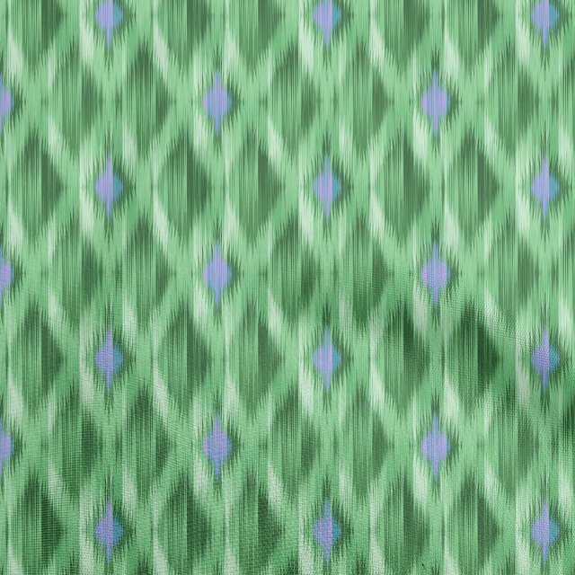 oneOone Cotton Flex Light Green Fabric Ikat Sewing Craft Projects Fabric Prints By Yard 40 Inch Wide