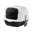 thumbnail image 3 of Cat Litter Box with Hood and Lid, Large Cat Litter Box, Pet Supplies, Cat Litter Black 35x50x35cm, 3 of 9