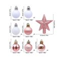 thumbnail image 3 of Rose Gold 36Pcs Christmas Ornament Set Colorful Painted Christmas Balls For Tree Decoration Party Gift Box Home Holiday Decor Shatterproof Plastic Hanging Balls 104G, 3 of 7