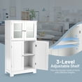 thumbnail image 4 of Costway Bathroom Floor Storage Cabinet Kitchen Cupboard w/Doors&Adjustable Shelf, 4 of 10
