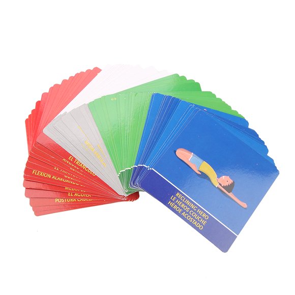 Dioche Jeu Éducatif de Yoga, Cartes de Pose de Yoga pour Enfants Jeu Interactif pour Parents et Enfants, Cartes de Jeu de Pose de Yoga