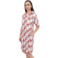 thumbnail image 1 of Bimba Chemise de Nuit à Col Cranté Imprimé Floral pour Femmes avec Poches - 8, 1 of 6
