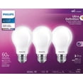 thumbnail image 3 of PHILIPS 8W 60W Ultra Definition A19 Bright White Dimmable LED Light Bulbs - 3 Pack, 3 of 7