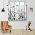 thumbnail image 2 of Flower Leaves Kitchen Curtains - Dark Green Floral Spring Rustic Plant Botanical Cafe Farmhouse Small Short Curtains for Bathroom RV Rod Pocket Window Drapes 24 Inch Length 2 Panels Set, 2 of 5